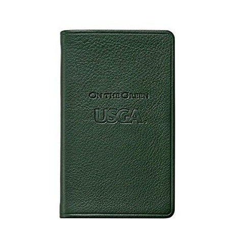 USGA On The Green, Golf Score & Rules Book, Genuine Calfskin Leather, 3" x 5"