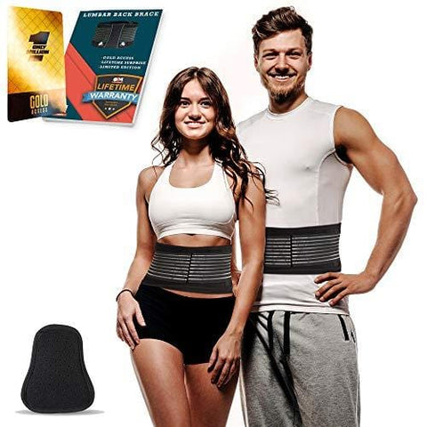Only1MILLION Lumbar Back Brace - Back Support Brace for Women and Men, Herniated Disc, Sciatica, Scoliosis and More! - Breathable Mesh Design with Lumbar Pad (Size L)