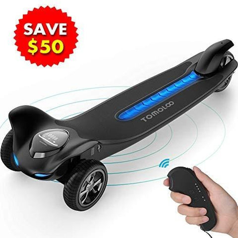 TOMOLOO Electric Skateboard and Three Wheels Electric Skateboard for MAX 265 lbs and Smart Electric Scooter Motorized Longboard with UL2272 Certified for Adults and Children