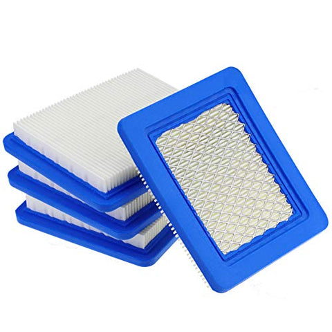 4 Pack 491588S Air Filter Replace for Briggs Stratton 491588 4915885 Flat OEM Air Cleaner Cartridge, Lawn Mower Air Filter
