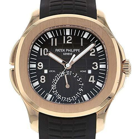 Patek Philippe Aquanaut Travel Time Rose Gold Chocolate Watch 5164R-001