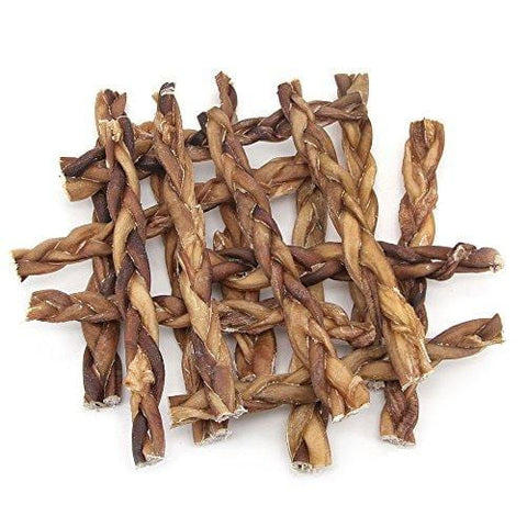 GigaBite 12 Inch Odor-Free Braided Bully Sticks (15 Pack) - USDA & FDA Certified All Natural, Free Range Beef Pizzle Dog Treat - By Best Pet Supplies