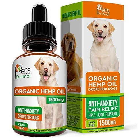 Hemp Oil for Dogs & Cats - 1500GM - Hemp Extract Made in USA - 100% Organic Hemp Oil for Pets - Supports Hip & Joint Health, Natural Joint Pain Relief, Anti Anxiety - Omega 3, 6
