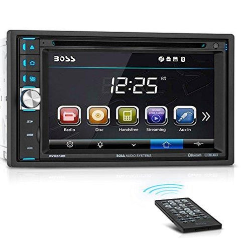 BOSS Audio BV9358B Car DVD Player - Double Din, Bluetooth Audio and Calling, 6.2 Inch LCD Touchscreen Monitor, MP3 Player, CD, DVD, WMA, USB, SD, Auxiliary Input, AM/FM Radio Receiver