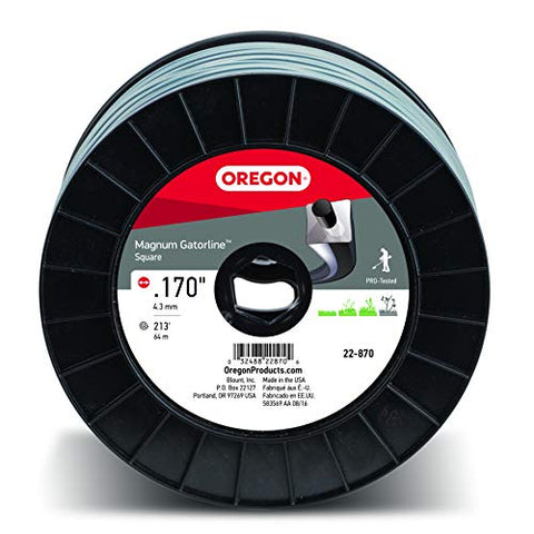 Oregon 22-870 Heavy-Duty Professional Magnum Gatorline Square String Trimmer Line .170-Inch Diameter 3-Pound Spool