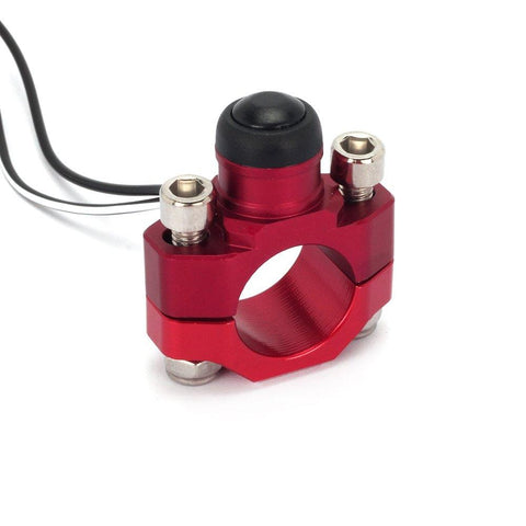 Motorcycle Ignition Kill Start Switch Engine Push Button Universal For 7/8" Handlebar Honda CR125R CR250R CRF250R CRF250X CRF450R CRF450X XR250 ATV Dirt Pit Bike Go Kart Snowmobile - Red