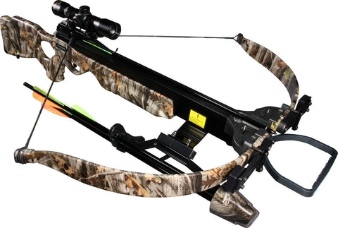 Jandao Chace-Star Recurve Hunting Crossbow with Scope/Stringer/Cocking Aid, 200-Pound/302 FPS