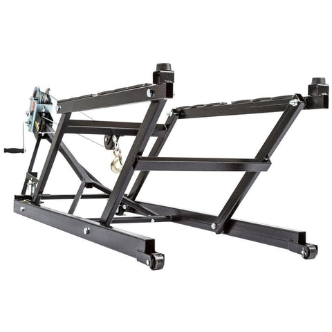 Black Ice Snowmobile Jack Body Lift with Dolly Wheels and Hand-Crank Winch