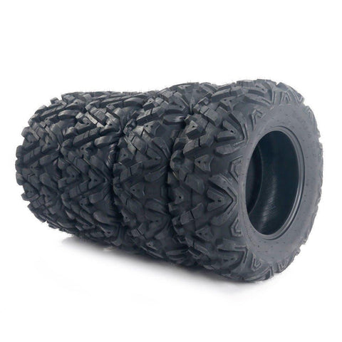 Complete Set of 4 All Terrain ATV/UTV Tires 25" 25x8-12 Front & 25x10-12 Rear 6PR