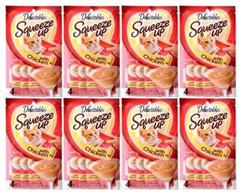 Delectables Squeeze Up Interactive Wet Cat Treats - Chicken - 32 Tubes