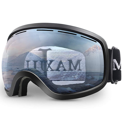 Ski Goggles,OTG Anti-Fog Snowboard Skate Snowmoblie Double Layer Spherical Lens Snow Goggles Men Women Juli M3