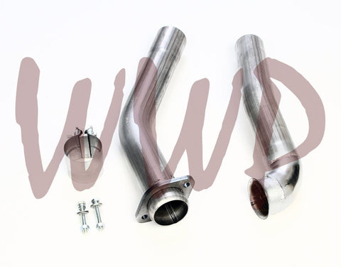 Performance Racing Off Road 3.00" Aluminized Steel Downpipe Down Pipe Kit Compatible With 1994-1997.5 Ford F250 F350 7.3L Powerstroke Turbo Diesel Pickup Truck