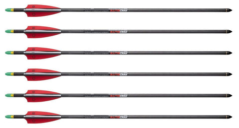 Tenpoint Pro Elite Carbon Crossbow Arrows with Alpha-Nocks, 6 Pack (HEA-640.6)