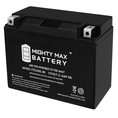 Mighty Max Battery YTX24HL-BS 12V 21AH SLA Battery for Arctic Cat Prowler 650 2006-2010 Brand Product