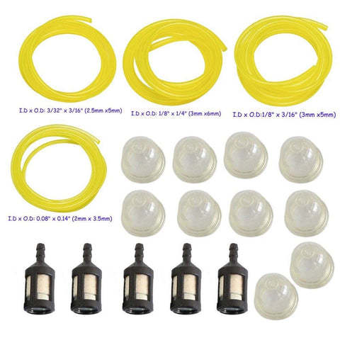 HIFROM ZF-1 Fuel Filter with RY30530 PP031 Fuel Line and 0057003 0057004 Primer Bulb for Zama Polan Stihl Homelite Ryobi Echo Chainsaw Trimmer Blower