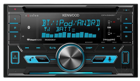 Kenwood DPX592BT Double-DIN in-Dash Car Stereo with High Resolution Audio Compatibility/iHeartRadio/