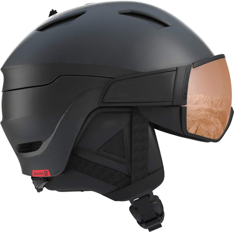 SALOMON Driver S Helmet, Large/59-62cm, Black/Red Accent