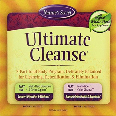 Ultimate Cleanse by Nature's Secret | Cleansing, Detoxification & Elimination, Two 120 Tablet Bottles