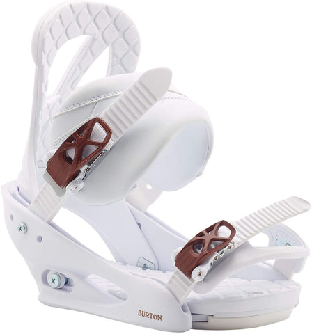 Burton Stiletto Snowboard Bindings Womens Sz M (6-8) White