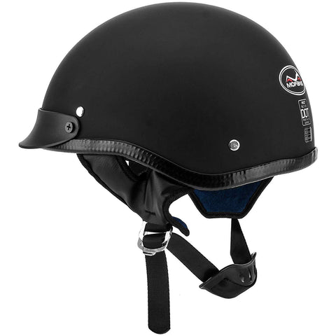 Vintage Half Face Motorcycle Helmet Fit for Bike Cruiser Scooter DOT Approved - M (for 22.4-22.8 Inches Head)