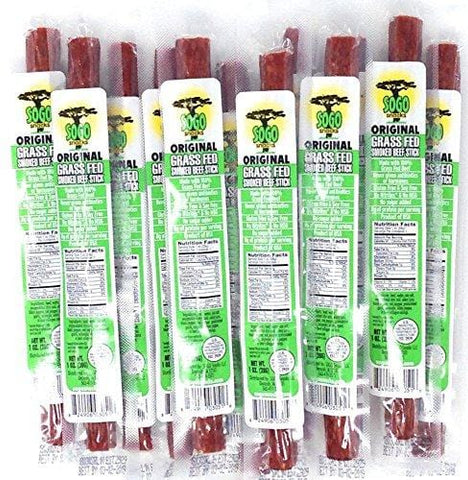 Sugar Free, 100% Grass-Fed, Keto & Paleo Friendly Beef Sticks: No MSG, Gluten or Soy, Never Given Antibiotics or Hormones (Original, 12-Count, 1-oz Stick)