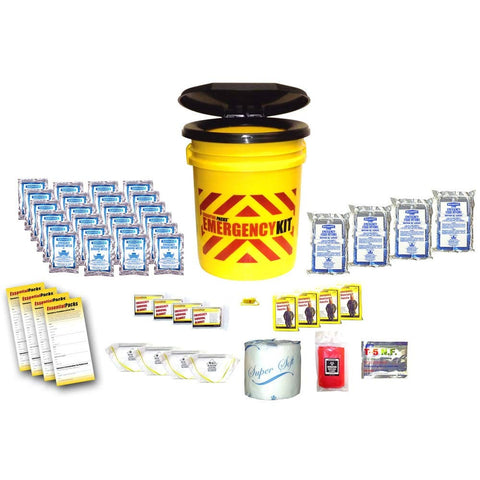 Essential Packs Basic Bucket Emergency Kit (4 Person)