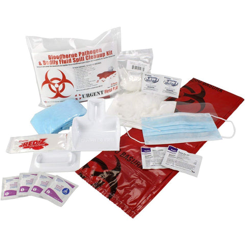 21 Piece Bodily Fluid Clean Up Pack/Bloodborne Pathogen Spill Kit - be OSHA Compliant and Protect from Dangerous Exposure to Blood and Other potentially infectious Materials