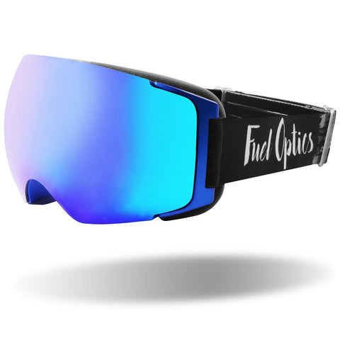 Fuel Optics High Performance Anit-Fog Ski and Snowboard Goggles with Magnetic Quick Change Lens | Helmet Compatible with Extra Long Adjustable Strap - Blue