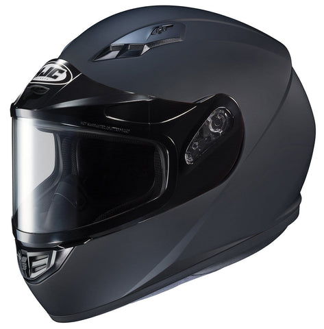 HJC Helmets CS-R3SN Unisex-Adult Full Face Snow Helmet with Framed Dual Lens Shield (Matte Black, Large)