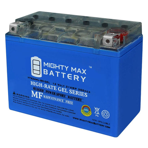 Mighty Max Battery YTX24HL-BS 12V 21AH Gel Battery for Arctic Cat T660 Turbo 2004-2007 Brand Product