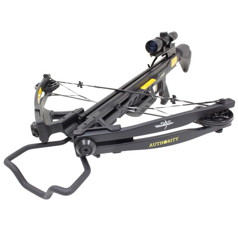 Southland Archery Supply SAS Authoirity 175lbs Compound Crossbow 4x32 Scope Package (All Black)