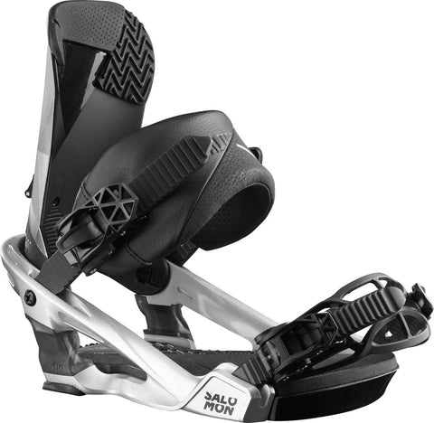 SALOMON Alibi Snowboard Bindings Mens Sz L (10-14) Metallic Grey
