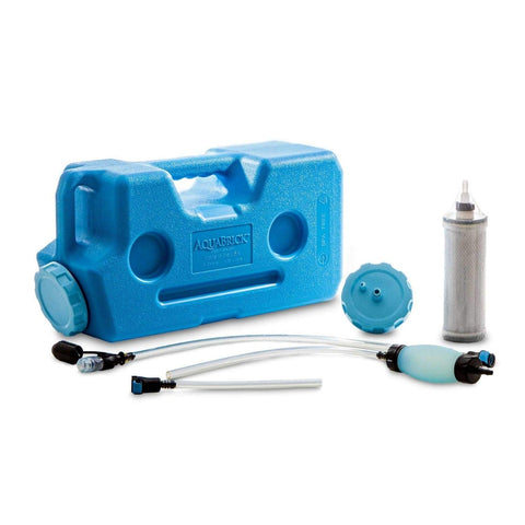 AquaBrick Portable Water Purification System, Filter & Storage, Camping, Emergency Preparedness, Survival, Purifies Tap Water for Everyday Use, Removes Virus, Bacteria, Protozoan, Lead by Sagan Life