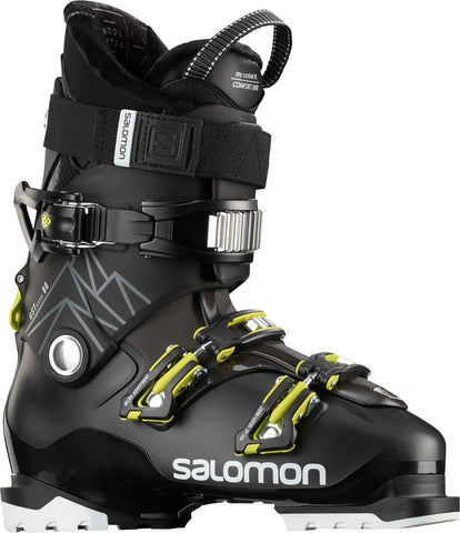 SALOMON QST Access 80 Ski Boots Mens Sz 10/10.5 (28/28.5) Black/Beluga/Green