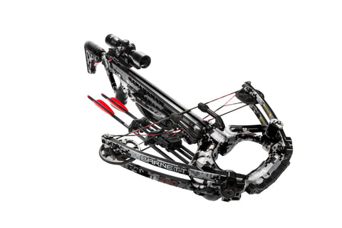 BARNETT TS390 Crossbow | 390 Feet Per Second Compound Crossbow | 4x32 Scope | Equipped with Rope Cocker, Two 20 Inch Arrows, and Side Mount Quiver