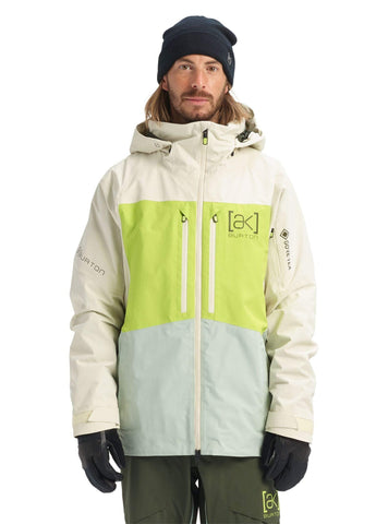 Burton Men's Ak Gore-tex Swash Jacket, Almond Milk/Tender Shoots/Aqua Gray, Small
