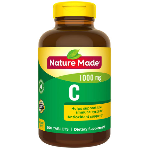 Nature Made Vitamin C 1000 mg, 300 Tablets, Helps Support the Immune System† (Packaging May Vary)