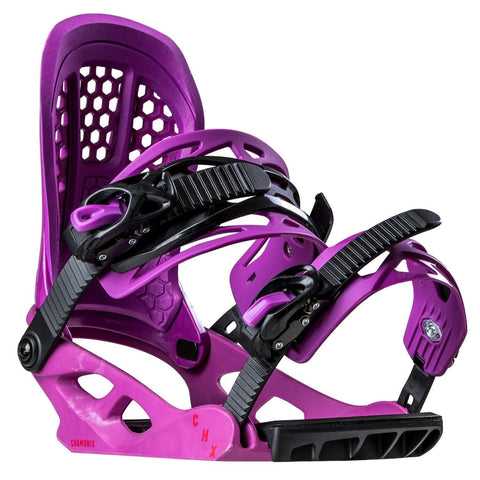 Chamonix Chavanne Womens Snowboard Bindings Purple Sz M (8+)