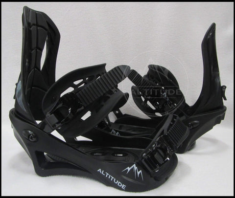 ALTITUDE" Snowboard BINDINGS (Black) S/M (Men 5-8 Women 6-9) Compatible with 4X4, Burton 3D, Burton EST