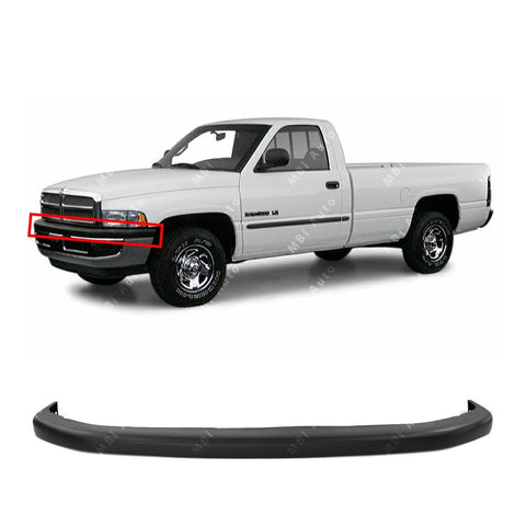 BUMPERS THAT DELIVER - Textured, Black Front Upper Bumper Pad for 1994-2002 Dodge RAM 1500 2500 3500 94-02, CH1000160