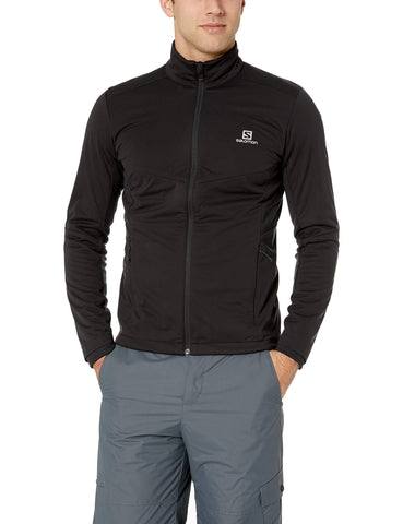 Salomon Men's Agile Warm JACKET , Black, Medium