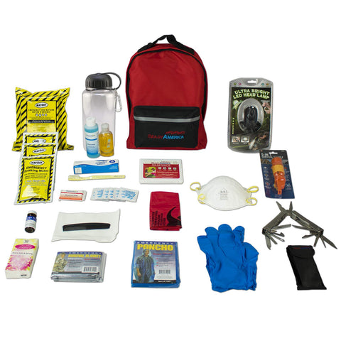 Ready America 70185 Deluxe Emergency Kit 1 Person 3 Day Backpack