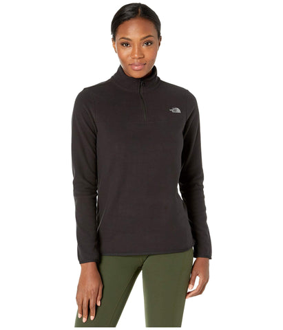 The North Face Women's TKA Glacier Quarter Zip, TNF Black/TNF Black, S