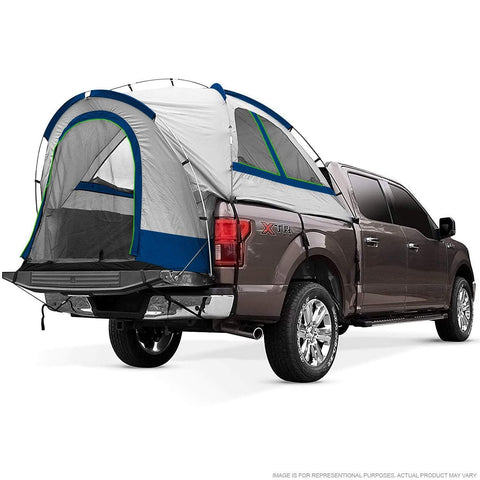 North East Harbor Pickup Truck Bed Camping Tent, 2-Person Sleeping Capacity, Includes Rainfly and Storage Bag - Fits Full Size Truck with Long Bed - 96"-98" (8'-8.2') - Gray and Blue - Ultra Pickleball