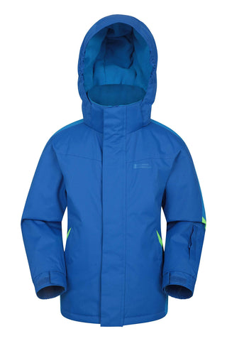 Mountain Warehouse Raptor Kids Snow Jacket - Winter Ski Coat for Boys & Girls Two Tone Blue 7-8 Years