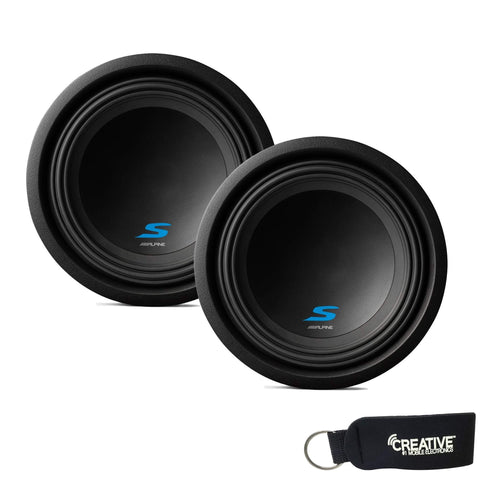 Alpine Subwoofer Package - Two S-W10D2 S-Series 10" Dual 2-Ohm Subwoofers