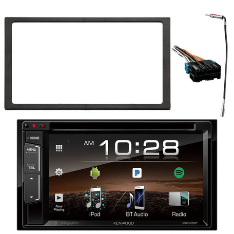 Kenwood 6.2" 2-Din in-Dash Sirius/MP3/WMA DVD Monitor Bluetooth Receiver, Enrock Double DIN Install Dash Kit, Metra Radio Wiring Harness, Enrock Antenna Adapter (Select 1994-2005 Vehicles)