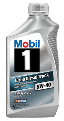 Mobil 1 44986 5W-40 Turbo Diesel Truck Synthetic Motor Oil - 1 Quart (Pack of 6)