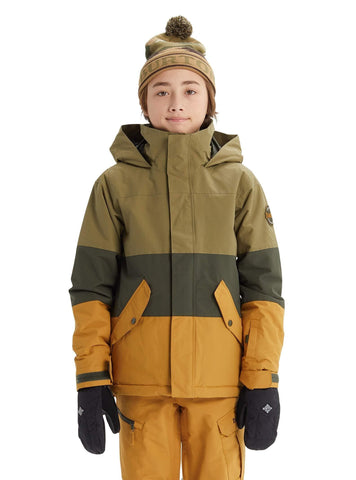 Burton Boys' Symbol Jacket, Martini Olive Multi, X-Large