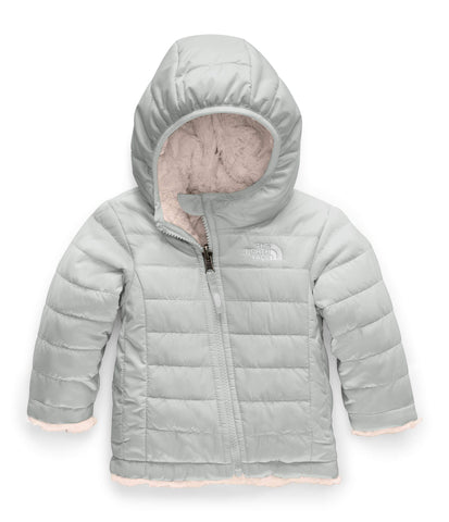The North Face Kids Baby Girl's Reversible Mossbud Swirl Hoodie, Meld Grey, 6-12 Months